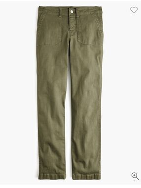 NWT J Crew Olive 9" Cargo Tooothpick Pant Sz 26